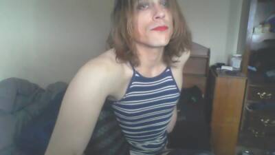 Mattie Masterbating To Trans-porn And Fucking Her Self With A Dildo - shemalez.com