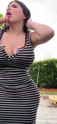 Busty brunette bitch with big boobs - drtuber.com