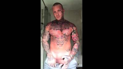 Tattoed guy and huge cock 3 - drtuber.com