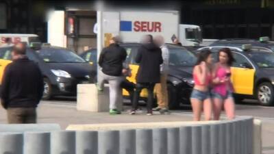 Bus station pick up ends in spicy threesome - drtuber.com
