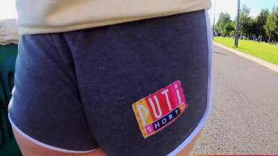 Slut in Shorts Spread out and Ass Fucked - drtuber.com