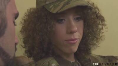 Military Trans Beauty In Stockings Gets Anal Fucked By Guy - txxx.com