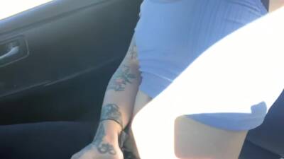 Horny Trans Slut Has An Exploding Orgasm In The Car - hotmovs.com