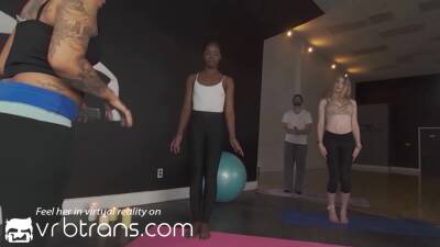 VRBTRANS Hot 1 On 1 Yoga Session With Horny Skinny Slut - txxx.com