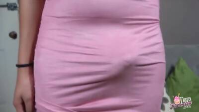 Teen Tiara Strips Her Pink Dress To Show Her Hardon - hclips.com