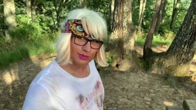 Public Hiking Trail and Risky Dildo AssFuck by Super Ho - ashemaletube.com