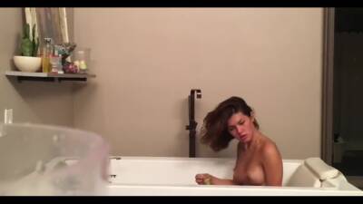Brunette Beauty Takes A Bath And Makes Jellyfish! - ashemaletube.com
