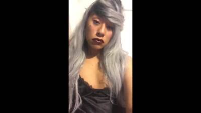 Asian Trap Jerks her sissy clit - ashemaletube.com