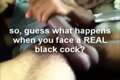 Big Black Cock, sissy faggot trainer #3 -.How to suck a BBC - sunporno.com