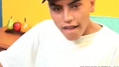 Latino twink spraying jizz during solo - webmaster.drtuber.com