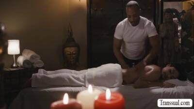 Eva Maxim - Eva Maxim - Black Masseur Analed His Trans Client After He Massage Her - txxx.com
