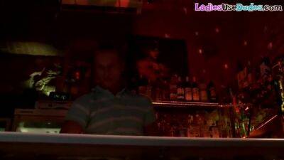 Strapon Dommes Fuck Sissy Subject In The Bar - upornia.com - Czech Republic