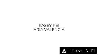TRANSFIXED - Trans Babe Kasey Kei Explores BDSM Bondage Sex With Her Sexy Girlfriend Aria Valencia - hotmovs.com