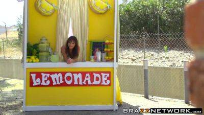 Charlotte Cross gets pounded from behind at lemonade stand by a dude with a big dick - sexu.com