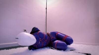 Selfbondage in purple bodysuit (part 2) - pornhub.com