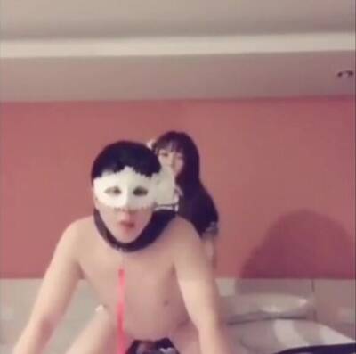 Sissy Ladyboy Maid Is Very Active And Fucking A Masked Fag In The Ass - bemyhole.com